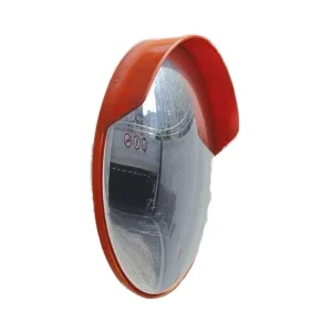 Durable 80cm Wide-Angle Convex Road Mirror Indoor Outdoor Circle Pattern Traffic Safety Anti-Theft Mirror PC Material