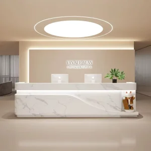 Durable Front Counter Reception Desk with Modern Design for Clothing Store Hotel School Use
