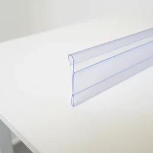 Durable PVC Plastic Hook Label Holder with Metal Scan Plate 60mm*39mm for Supermarket Display Installation Warehousing Supply