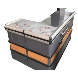 Durable Retail Electric Supermarket Checkout Counter Shop Cashier Desk Restaurant Checkout Electric Cash Desk