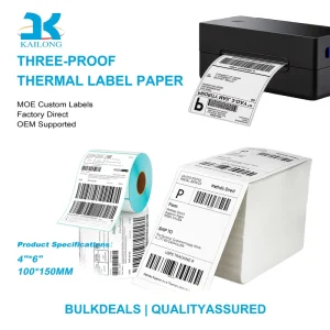 Durable Self Adhesive Thermal Shipping Labels for Logistics Transport Express Delivery Warehouse Management Tracking