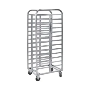 Durable Stainless Steel Bun Pan Rack Shelving Trolley Bakery Bread Storage Cart For Kitchen Use