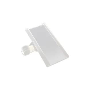 EA01 Reusable Transparent PVC Wire Rack Label Clip Press Lock Buckle Retail Display Data Strip Holder Easy Installation
