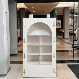 Easy Assembly Cardboard Display Shelf Custom Printed Corrugated Board Showcase for Shop Supermarket