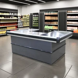 Easy Operation Cash Desk Checkout Counter Supermarket Cash Register Table Gondola Checkout Counter for Retail