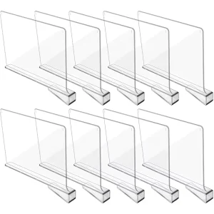 Easy to Apply Shelf Divider Organizing Supermarket Plastic Shelf Dividers for Closest Shoes Clothing Kitchen Shelve