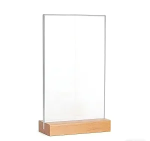 Easy to Assemble Vertical Freestanding Display Holder Customizable Acrylic Sign Stand for Retail Office & Events