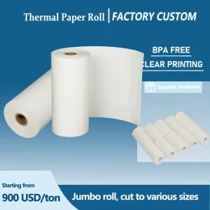 Eco Friendly Direct Thermal Paper 57mm 80mm Single Layer 100 Rolls Case Supermarket Grocery Restaurant Promotion