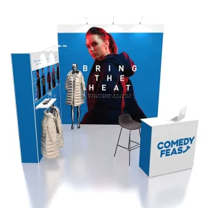 Eco Friendly Exhibition Messe Stand 10×10 ft Customizable Size Exhibition Booth Display for Trade Shows
