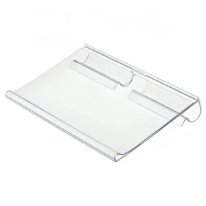 Eco Friendly PETG Extrusion Data Strip Label Tag Holder Clear Shelf Edge Price Hook Label Holder For Shelf Strip