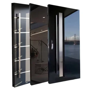 Eco Friendly Stainless Steel Entry Door Mirror Effect Anti Scratch Customizable Size for Family House Decoration Entrance Doors