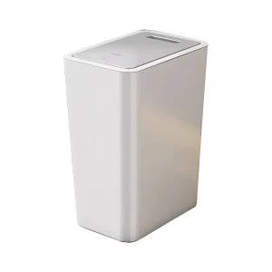 Eco friendly PP Standing Compact Plastic Waste Bin Non toxic Dustproof Trash Can for Kitchen and Bathroom with Lid