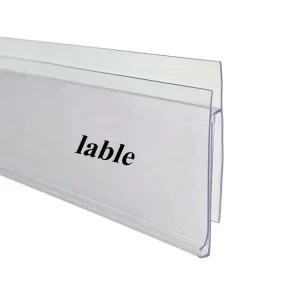 Economy Price Tag Molding Shelf Strip Clear Snap-In Angled Info Strip Label Holder Data Strip for Lozier Maddix Gondola Shelving