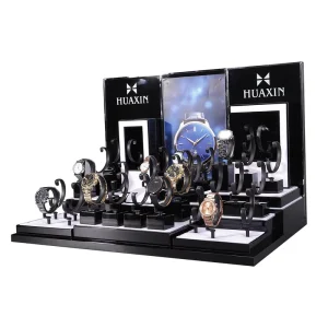 Elegant Design Luxury Watch Stand Custom Store Acrylic MDF Flannelette Environmentally Friendly 660x450xH450mm DP017