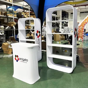 Exhibition Trade Show Shelf Banner Aluminum Shelf For Promotion