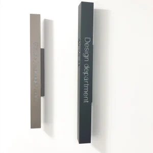 Exterior Building Lobby Directional Hanging Wall Wayfinding Signs Curved Aluminum Anodized Sign Standoff Advertising Signage