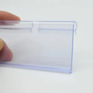 Extrusion Label Holder for Double Wire Shelf Hook Flipper Holder for Metal Hooks Plastic Price Tag Holder