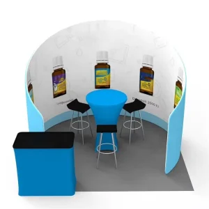 Eyes Catching Curved Backdrop Display Stand for 10*10ft Trade Show Booth