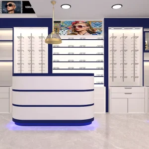Eyewear Wall Shelf Display Stand Furniture Cabinet Optical Shopfitting Store Fixture Optical Shop Interior Design Decoration