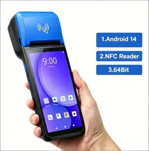 F1-99 Handheld Android 14 Payment Restaurant POS Terminal NFC Payment 64Bit Card Reader Touch Screen POS