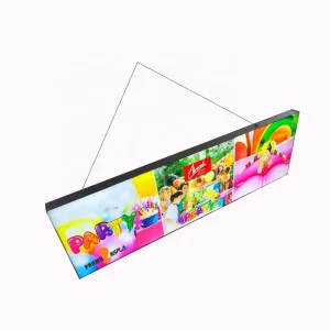 Fabric Floor Standing Aluminum Directional Sign Light Box LED Light Strip