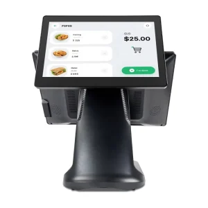Factory 15.6 Inch + 11.6 Inch POS Hardware Integrated Mobile POS with End Point Credit Card Machine Cash Register POS