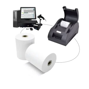 Factory BPA Free 100% Wood Pulp Large Roll Thermal Paper 45 48 55 58 60 65 70 80 GSM for Cash Register ATM and POS Use