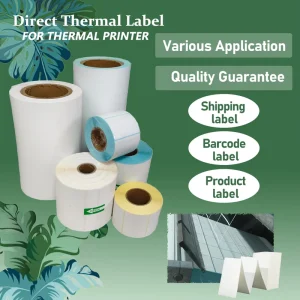 Factory Bulk Customize Adhesive Direct Thermal Label for Supermarket Electronics Scale Barcode Printing 1*2 3*4 5*6 Inch