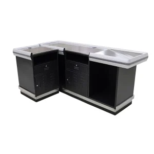 Factory Checkout Counter Direct Sale Low Price Grey Brown Customerzation Service Cash Counter