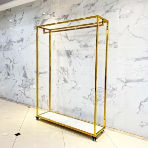 Factory Clothing Store Fixtures Clothing Display Racks Bridal Wedding Dress Clothes Rack With Wheels