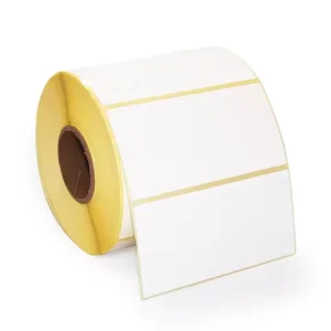 Factory Custom 50mmx25mm 2×1 Inch Self Adhesive Thermal Transfer Label Semi Gloss Paper Barcode Sticker Packaging Labels