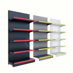 Factory Custom Accepted Single Sided Pharmacy Display Shelving Grocery Display Racks for General Store Supermarket Gondola