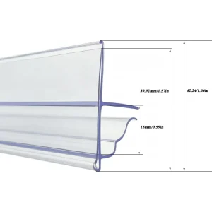 Factory Custom Clear Gondola Shelf Price Tag Holder Plastic Label Holder Pvc Data Strip For Supermarket Shelves
