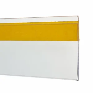 Factory Custom Clear Supermarket Price Tag Holder Paper Label Holder Adhesive Plastic Pvc Data Strip For Horizontal Shelf