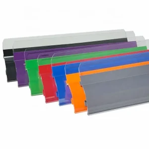 Factory Custom Clip On Shelf Label Holders Pvc Price Tag Label Holder Plastic Pvc Shelf Data Strip For Gondola flat Wire Shelves