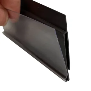Factory Custom Economy Snap-In Info Strip Label Holder Clear Plastic PVC Black Data Strip for Supermarket Shelves