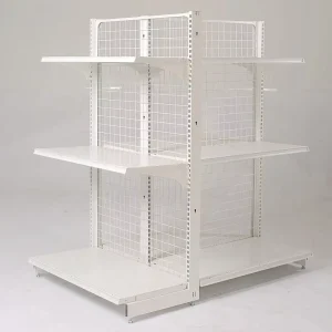 Factory Custom Exhibition Pharmacy Supermarket Gondola Metal Shelving Retail Product Accessories Mesh Display Rack Stand