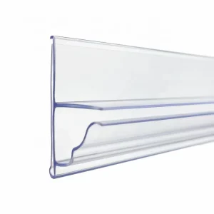 Factory Custom High Quality Clear Price Tag Holder Label Holder Plastic Flat Data Strip For Supermarket Shelf