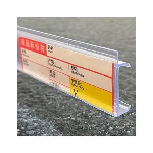 Factory Custom Price Tag Holder Label Extrusion Label Holder Data Strip For Supermarket Display