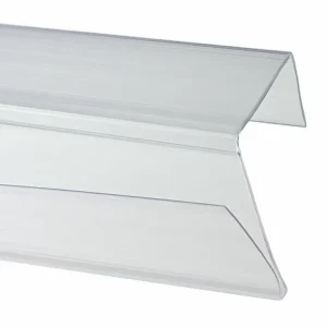 Factory Custom Store Shelf Price Tag Holder Clear Plastic Label Holder Hanging Data Strips With Label Holder For Display Price