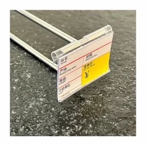Factory Custom Supermarket PVC Paper Price Label Holder Price Tag Holder Hanging Data Strip Transparent for Shelves