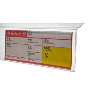 Factory Custom Supermarket Price Tag Holder Adhesive Label Holder Transparent Plastic Pvc Data Strip For Shelves