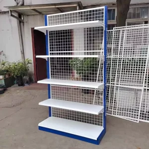 Factory Custom Supermarket Shelves Grocery Store Shelving for Metal Mesh Board Supermarket Shelving Gondola Display Rack