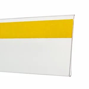 Factory Custom Transparent Supermarket Price Tag Holder Paper Label Holder Adhesive Plastic Pvc Data Strip For Horizontal Shelf