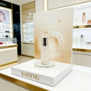 Factory Customizable Acrylic Counter Cosmetic Display Cabinet & Stand with Easy Assembly for Skincare Retail Stores