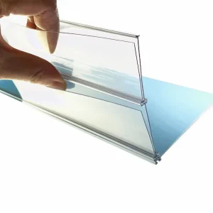 Factory Customized Extrusion Data Strip PVC Price Tag Holder Label Holder Strip for Supermarket Rack