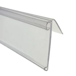 Factory Customized Plastic Tag Holder Price Label Holder Plastic Pvc Clear Data Strip with Stabilizer