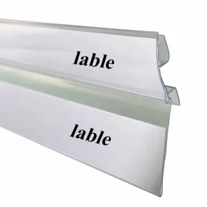 Factory Customized Shelf Edge Data Strips Plastic Angle Price Tag Pvc Plastic Shelf Label Holders For Supermarket Shelves