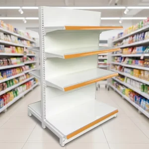 Factory Direct Customizable Supermarket Shelving Heavy Duty Metal Display Racks with Removable Edge Guards