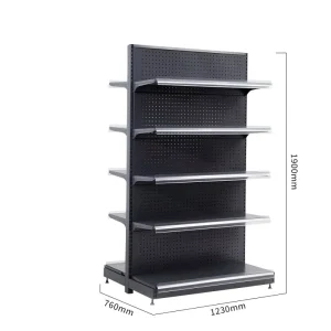 Factory Direct Double Sided Steel Gondola Shelving Supermarket Display Rack for Convenience Store